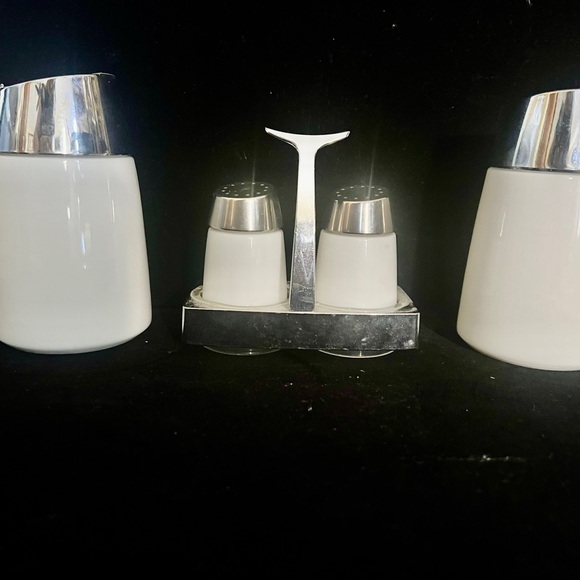 Vintage White Ceramic Kitchen Set with Fruit Design - Picture 9 of 10